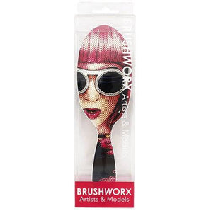 Brushworx Artists and Models Oval Cushion Hair Brush - Lady Ra-Ra - On Line Hair Depot