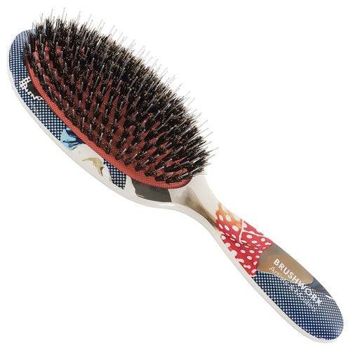 Brushworx Artists and Models Oval Cushion Hair Brush - Bubblegum Pop Ice - Australian Salon Discounters