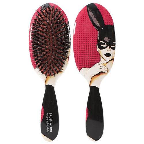 Brushworx Artists and Models Oval Cushion Hair Brush - Bunny Boo - Australian Salon Discounters