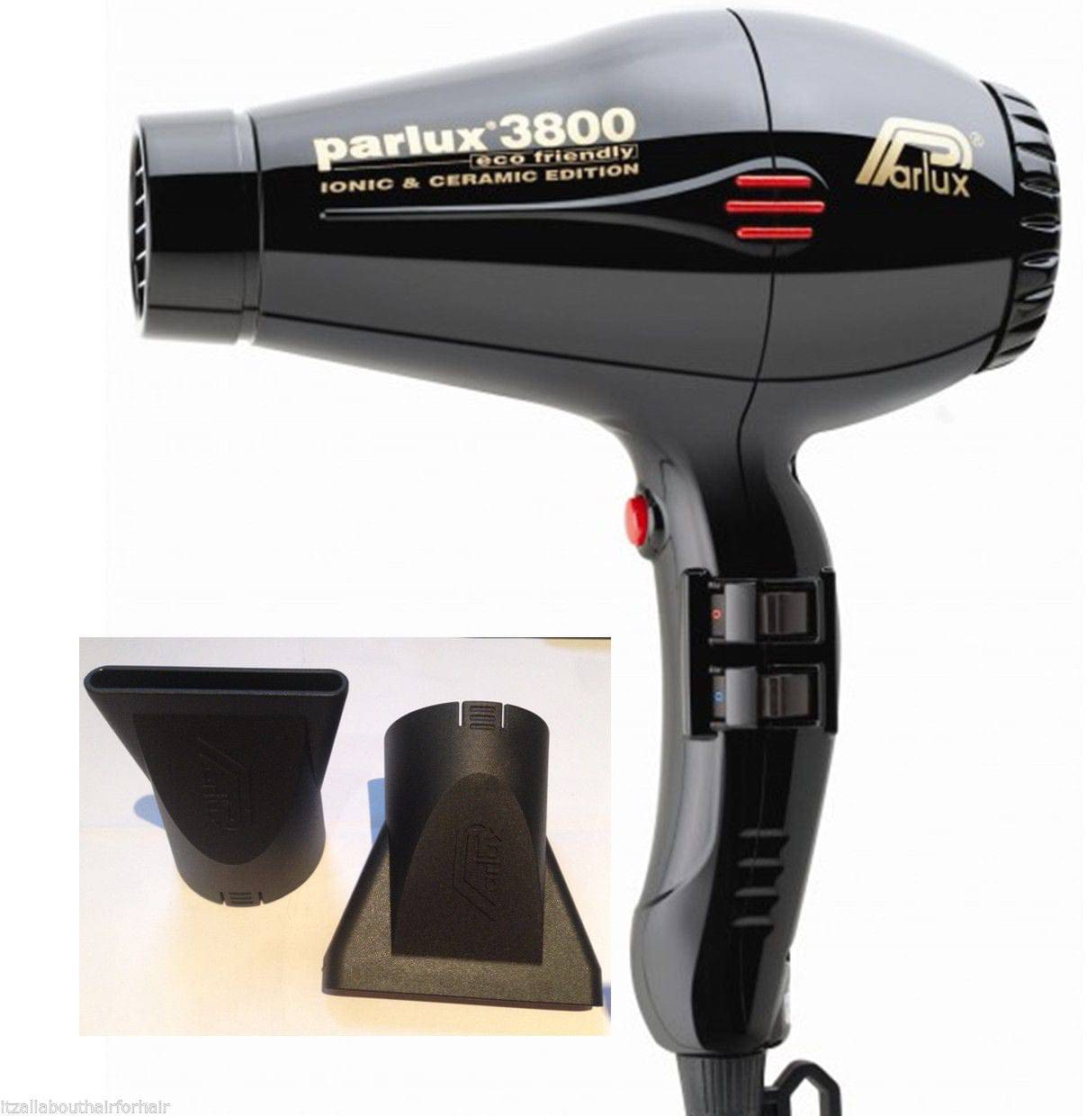 Parlux 3800 Ionic and Ceramic Black Hair Dryer Super Compact - Australian Salon Discounters