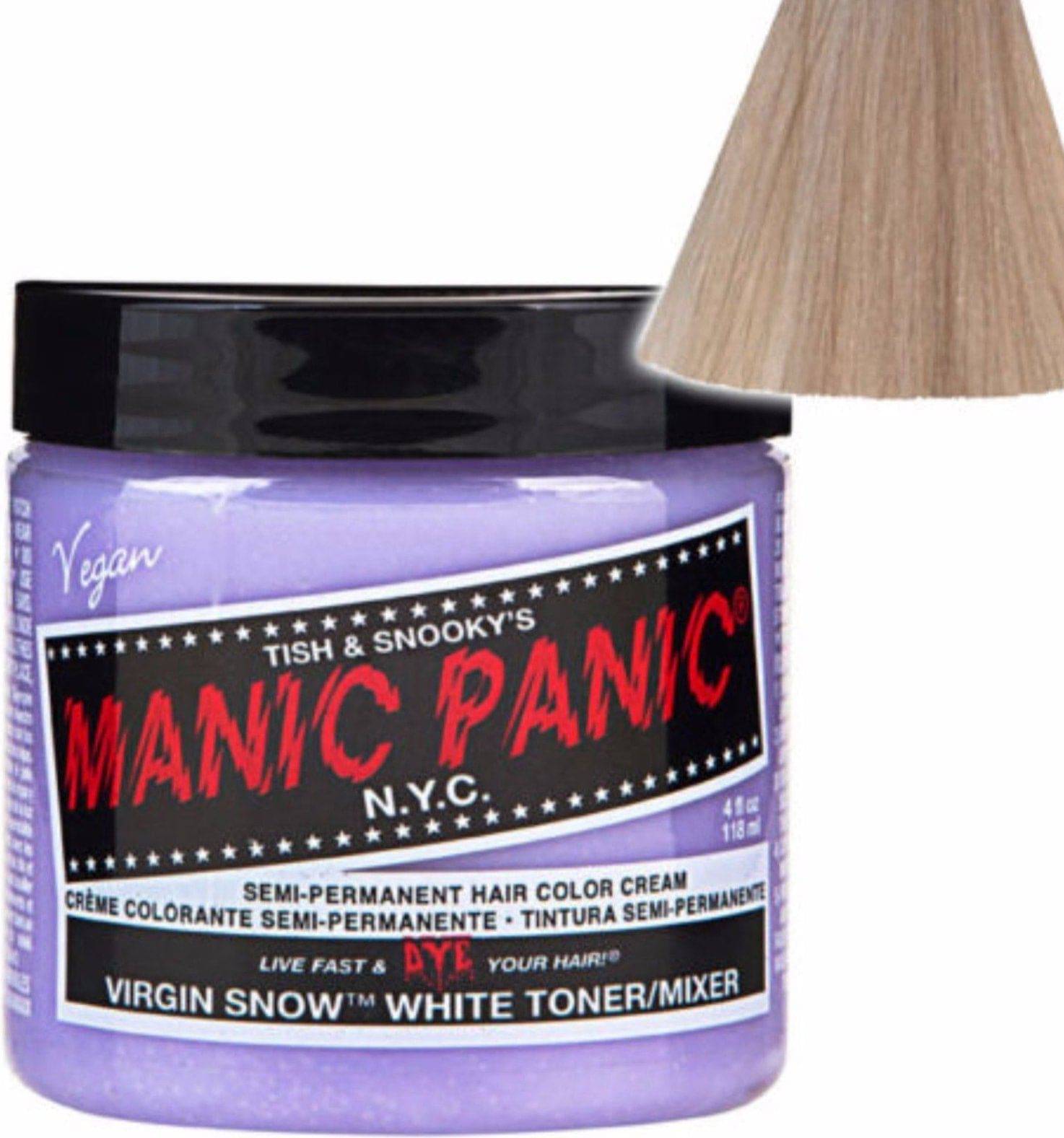 MANIC PANIC  Virgin Snow  HAIR DYE  118 ML - Australian Salon Discounters
