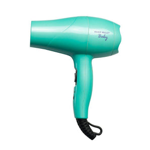 Silver Bullet Baby Travel Hair Dryer - Aqua with Styling Nozzle & Diffuser NEW - On Line Hair Depot
