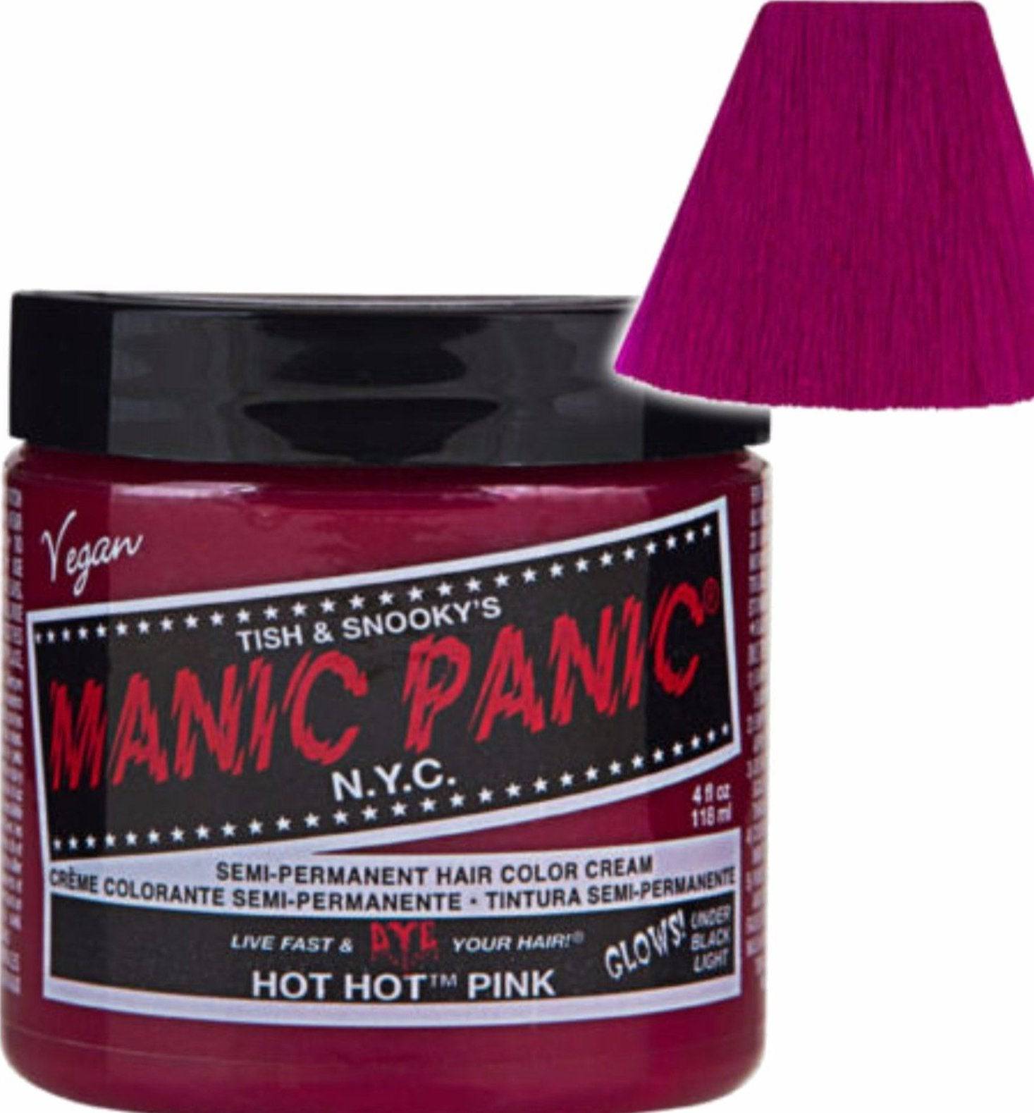 MANIC PANIC -- HOT HOT PINK -- HAIR DYE  118 ML - On Line Hair Depot