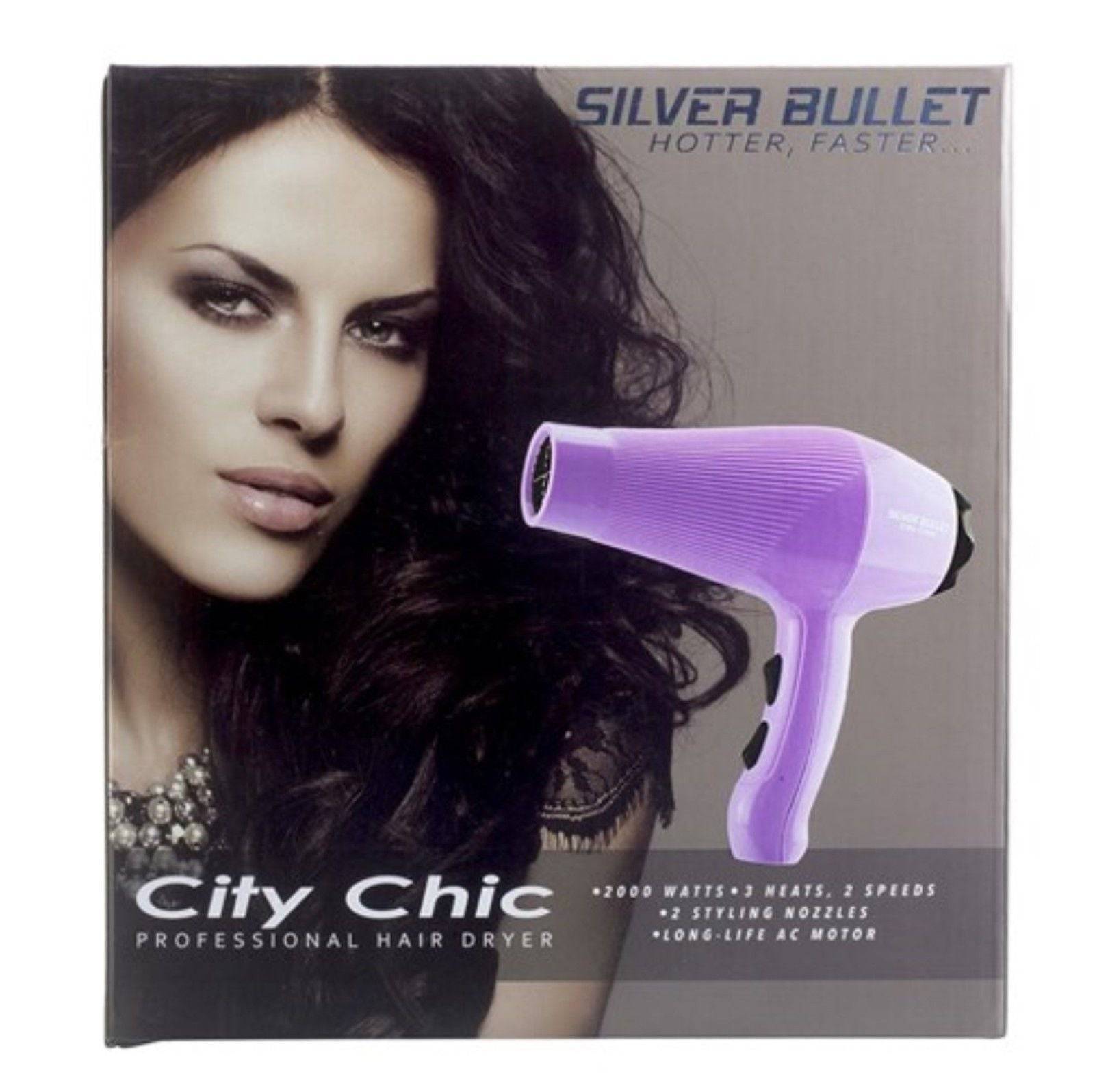 Silver Bullet City Chic Hair Dryer Lilac - On Line Hair Depot