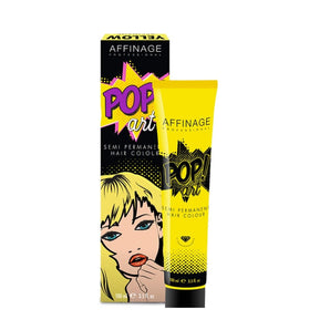 Affinage Pop Art Semi Permanent Direct Dye Colour Ammonia Free Yellow 100 ml - On Line Hair Depot