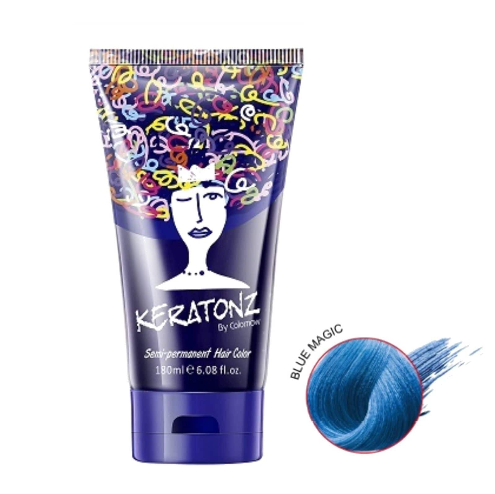 Keratonz Semi Permanent Color by Colornow 180 ml  Blue Magic - On Line Hair Depot