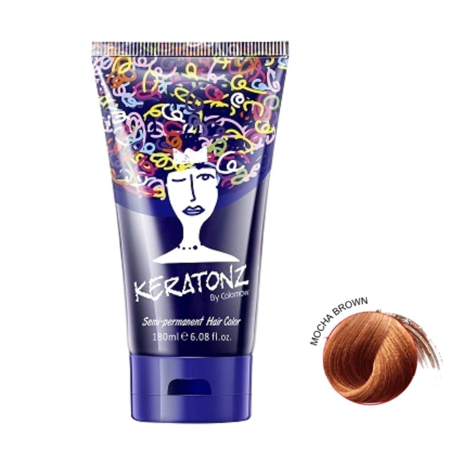 Keratonz Semi Permanent Color by Colornow 180 ml Mocha Brown - On Line Hair Depot