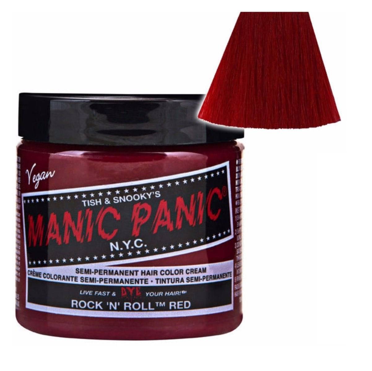 MANIC PANIC -- Rock n Roll Red -- HAIR DYE  118 ML - Australian Salon Discounters