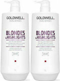Goldwell Blondes & Highlights Anti Yellow Brassiness Shampoo & Conditioner  1lt Duo - Australian Salon Discounters