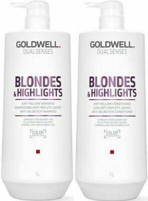 Goldwell Blondes & Highlights Anti Yellow Brassiness Shampoo & Conditioner  1lt Duo - Australian Salon Discounters