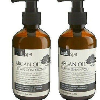 Muk spa Argan Oil Repair Shampoo & Conditioner 300ml Set SULFATE & PARABEN-FREE - Australian Salon Discounters