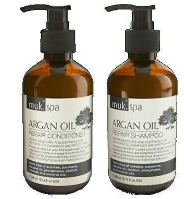 Muk spa Argan Oil Repair Shampoo & Conditioner 300ml Set SULFATE & PARABEN-FREE - Australian Salon Discounters