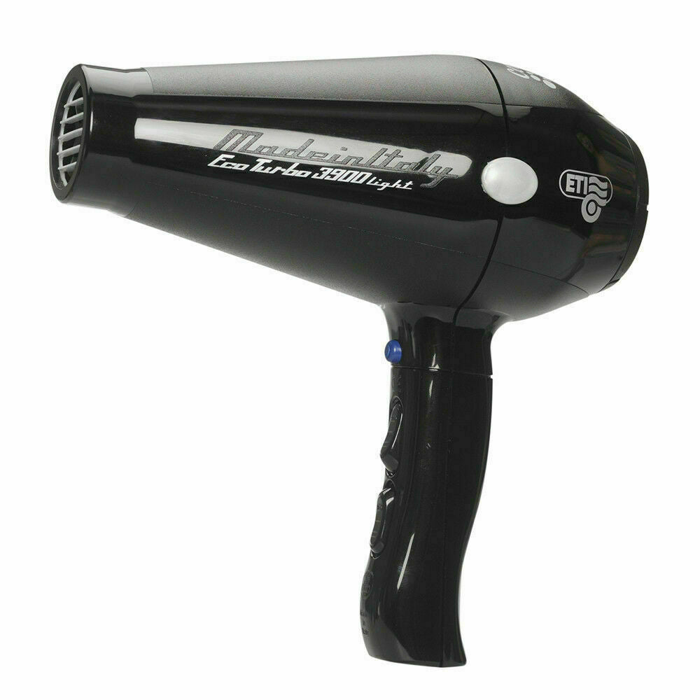iaahhaircare,ETI Turbo 3900 Ecolight 1800W Black Professional Hair Dryer Made in Italy,Hair Dryers,ETI