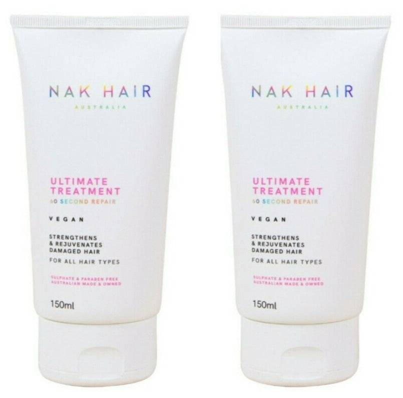 Nak Ultimate Treatment 60 seconds Repair 150ml x 2 - On Line Hair Depot
