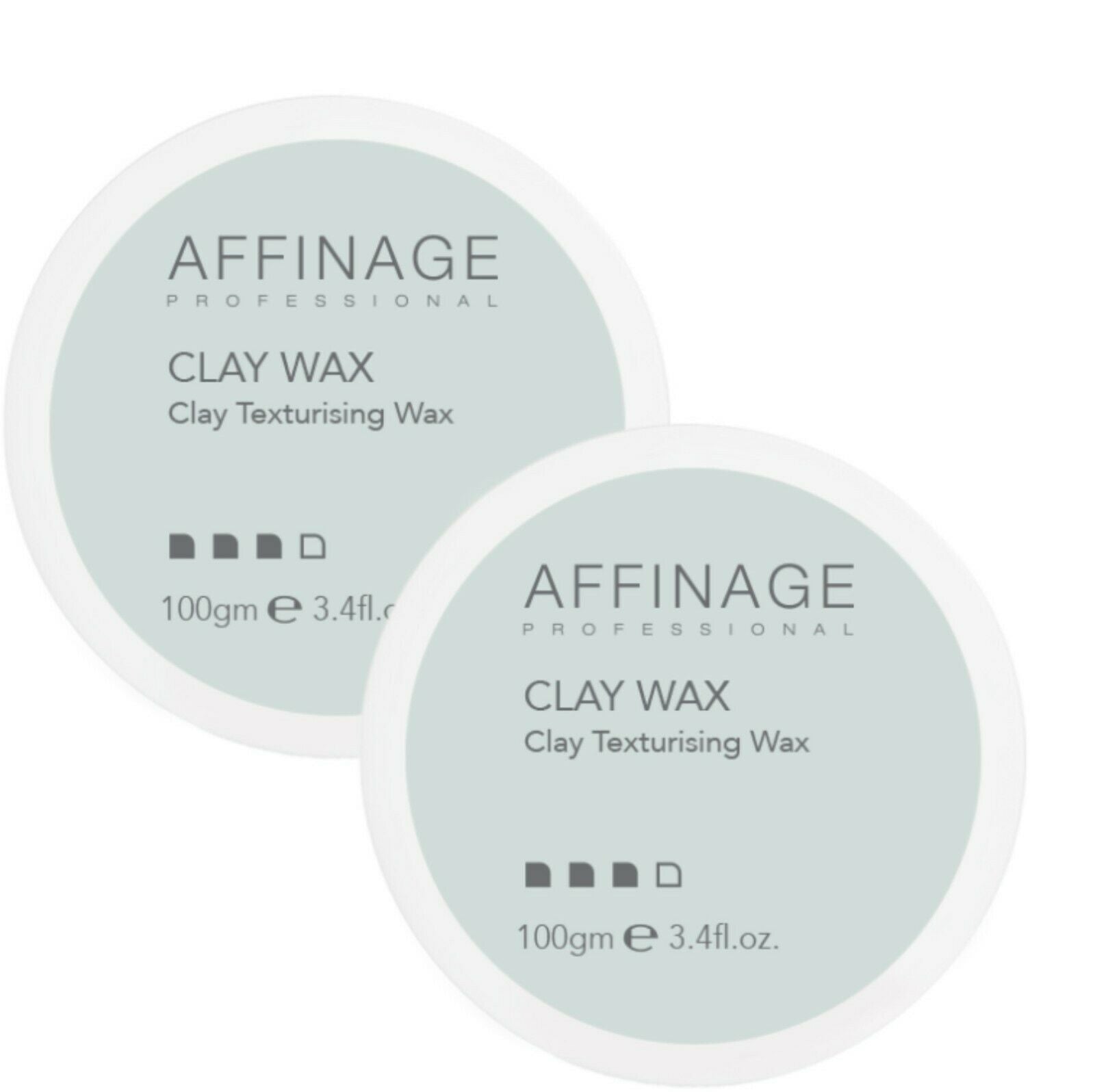 Affinage Professional Clay Texturising Wax 100ml Duo - 2 x 100ml - On Line Hair Depot