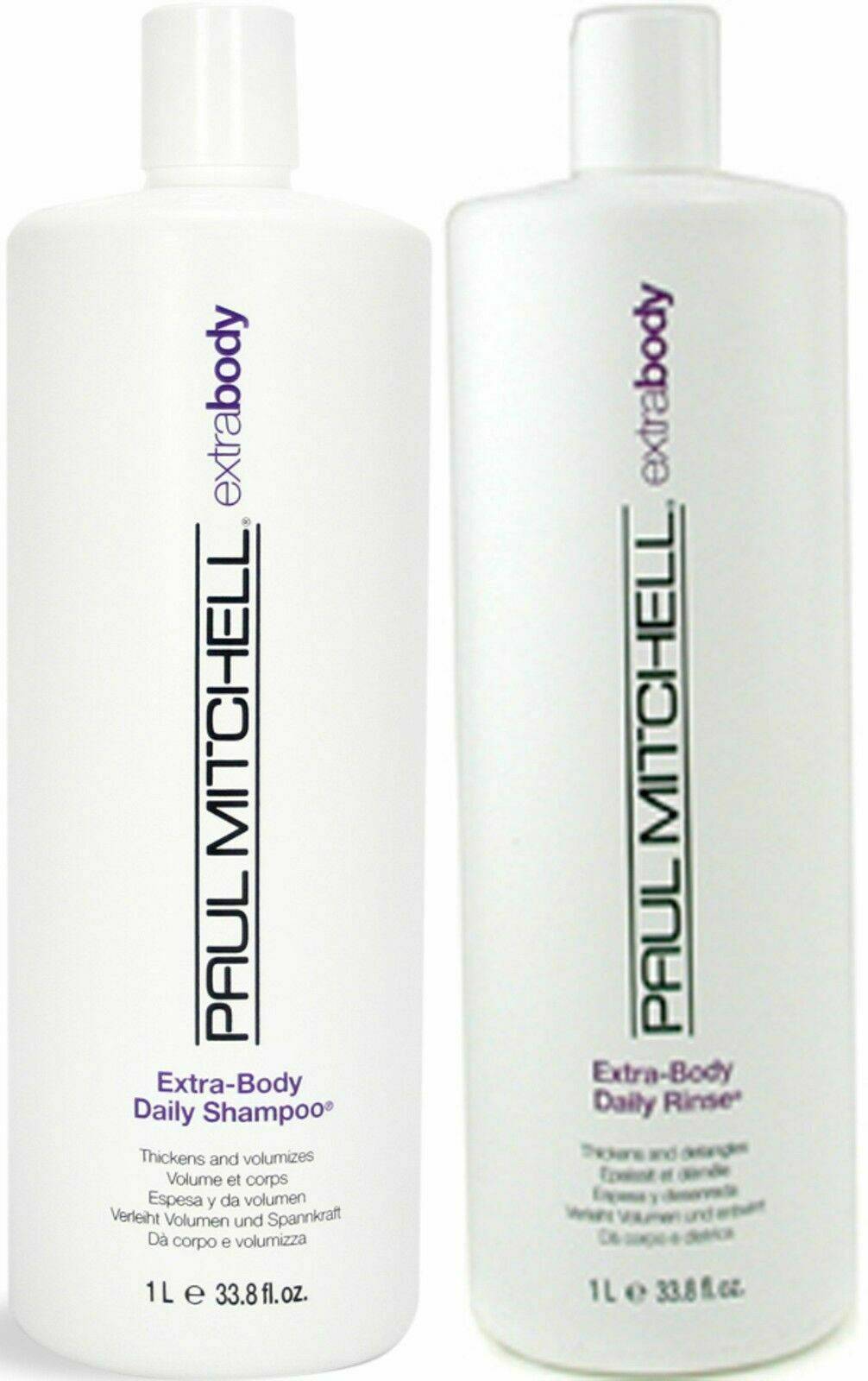 Paul Mitchell Extra-Body Thickens. Volumizes Shampoo and Conditioner 1lt Duo - On Line Hair Depot