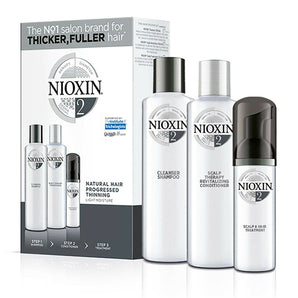 Nioxin Professional System 2 Full Size Kit Fine Natural Hair 2 x 300 ml S/C & 100 ml Treatment - On Line Hair Depot