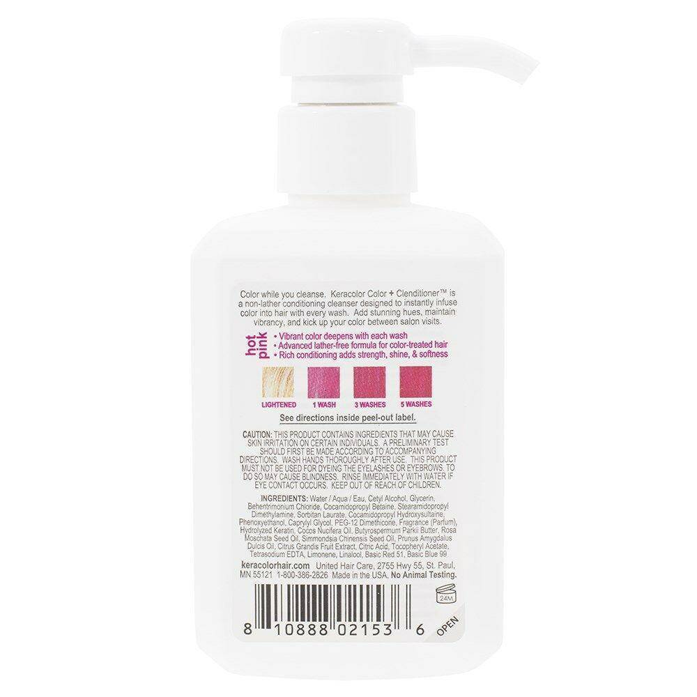 Keracolor Color Clenditioner Colour Shampoo Hot Pink 355ml - On Line Hair Depot