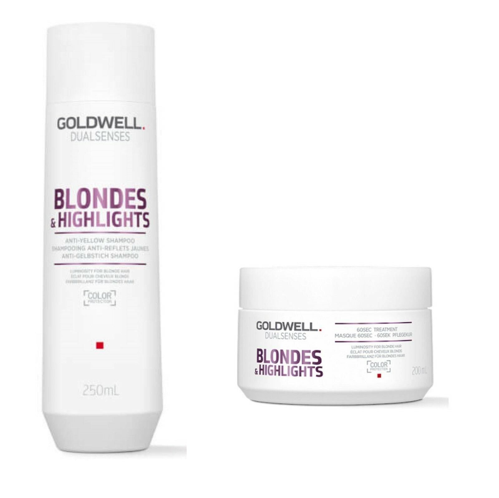 Goldwell Blondes & Highlights Anti Yellow Brassiness Shampoo & Treatment Duo - On Line Hair Depot