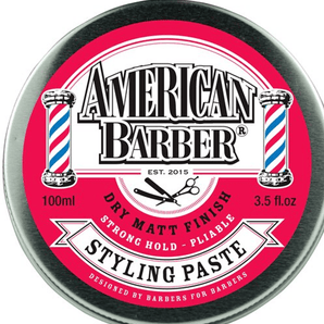 American Barber Styling Paste 100ml  (1 x 100ml) - On Line Hair Depot