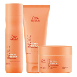 Wella Professionals Invigo Nutri enrich Shampoo Conditioner Mask Trio - On Line Hair Depot