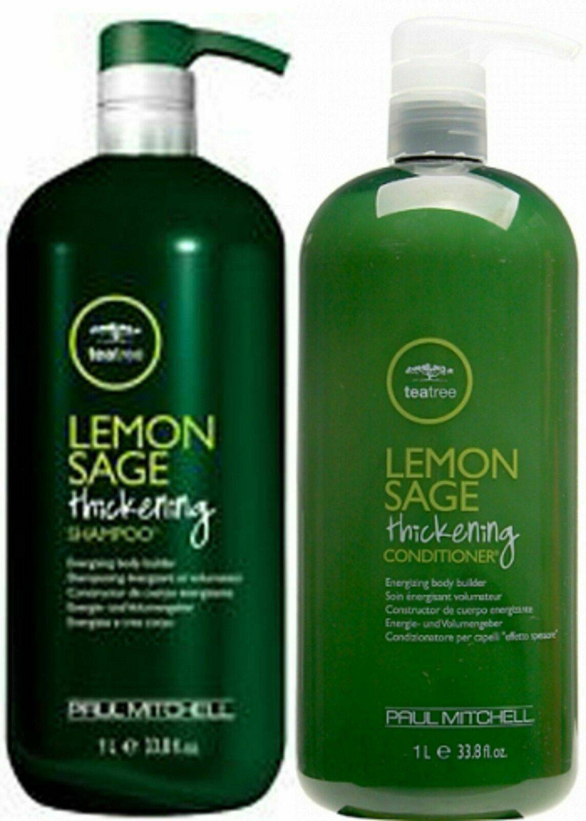 Paul Mitchell Tea Tree Lemon Sage Thickening Shampoo, Conditioner  1lt Duo - On Line Hair Depot