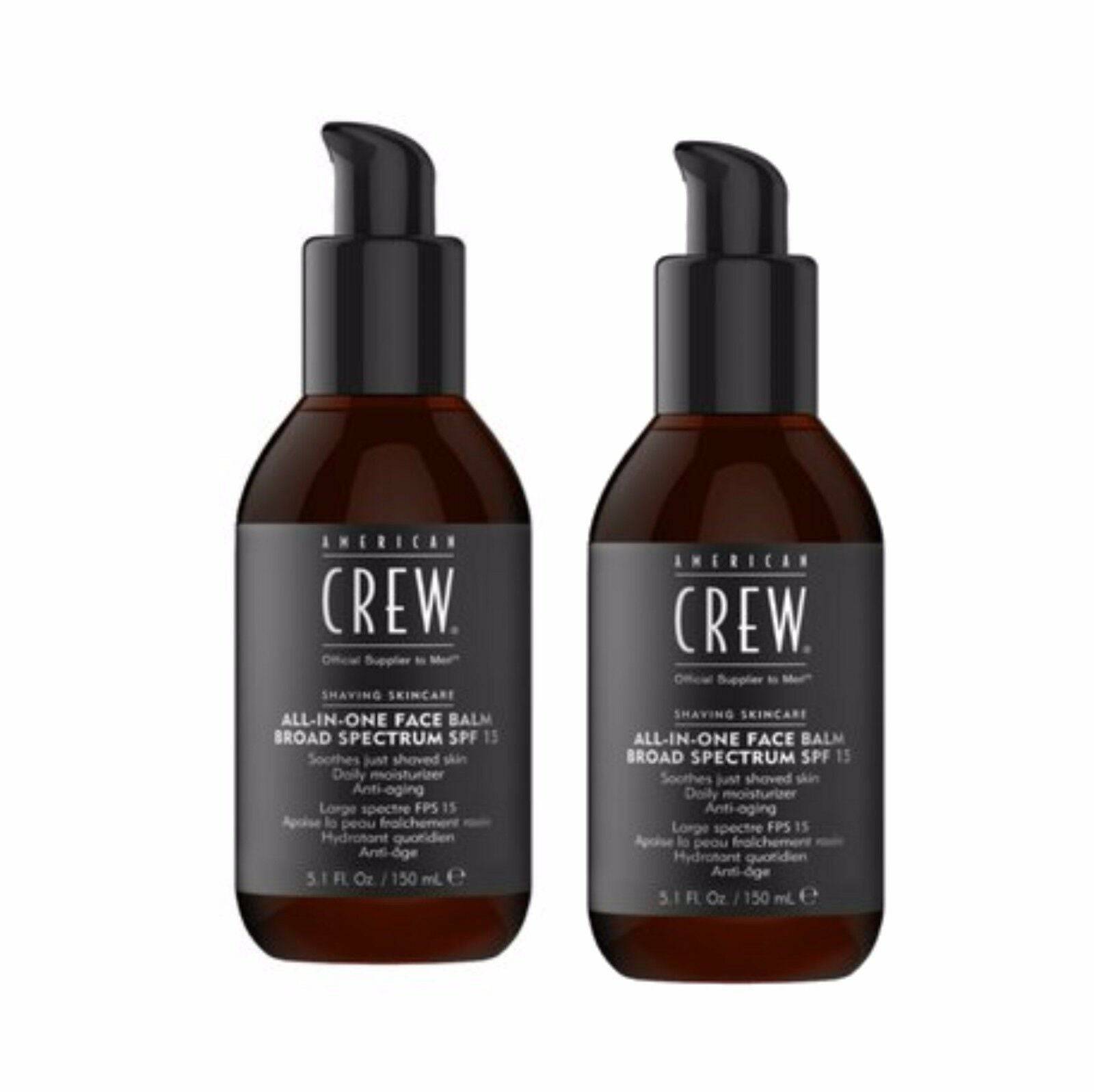 American Crew Shaving Skincare All in One Face Balm SPF15 Duo 2 x 170ml - On Line Hair Depot