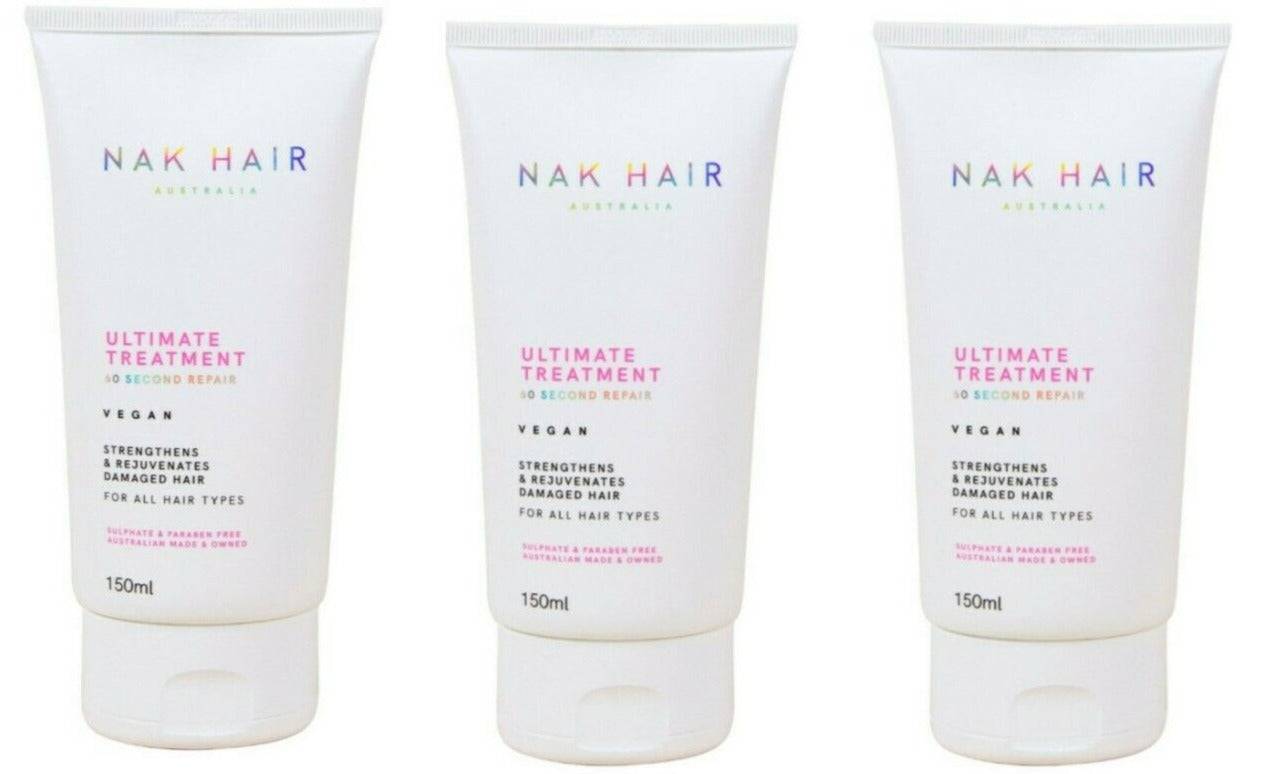 Nak Ultimate Treatment 60 seconds Repair 150ml x 3 - On Line Hair Depot