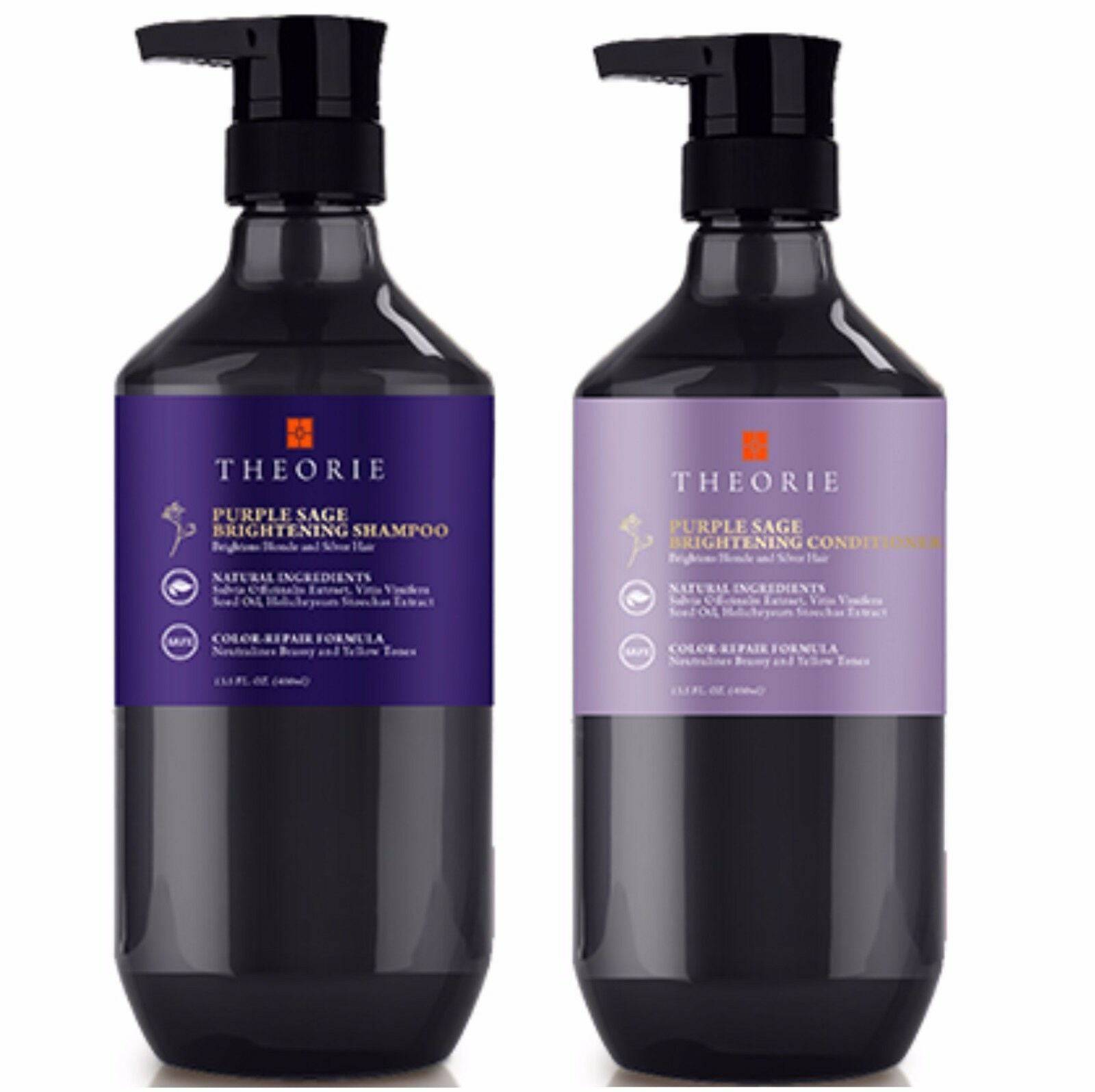 Theorie Purple Sage Brightening Shampoo and Conditioner 400mL Duo - On Line Hair Depot