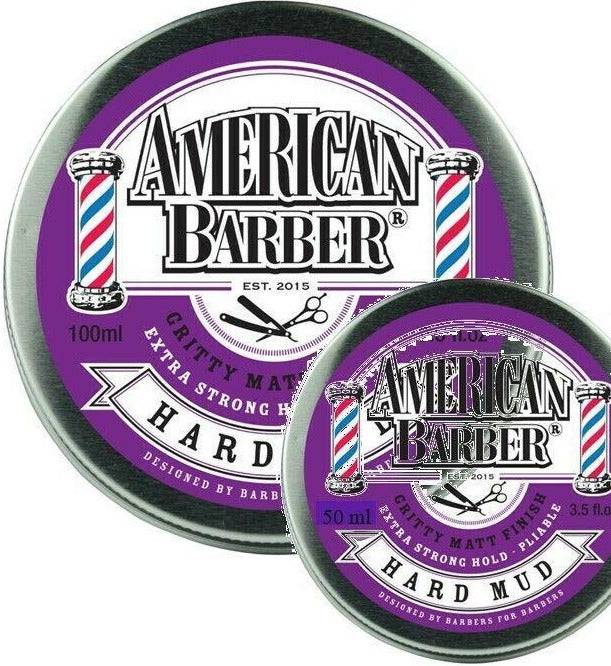 American Barber Hard Mud Wax Duo Pack 50ml & 100ml extra Strong Hold - Australian Salon Discounters