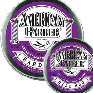 American Barber Hard Mud Wax Duo Pack 50ml & 100ml extra Strong Hold - On Line Hair Depot