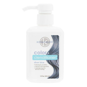 Keracolor Color Clenditioner Colour Shampoo Silver Blue 355ml - On Line Hair Depot