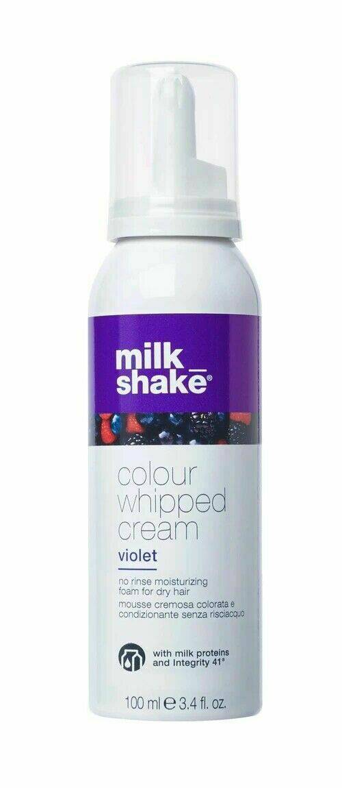 Milk Shake Colour Whipped Cream Violet 100ml no rinse Coloured Foam - On Line Hair Depot