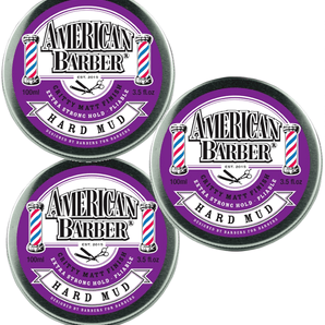 American Barber Hard Mud Wax 100ml Trio Pack ( 3 x 100ml ) - On Line Hair Depot