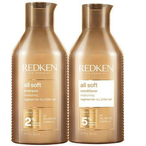 Redken All Soft Shampoo & Conditioner 300ml Duo Pack for Dry, Brittle Hair in need of Moisture - On Line Hair Depot