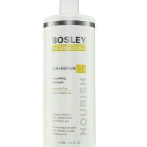 Bosley BosDefense Shampoo 1lt  Light Thinning Colour Treated Hair Yellow - On Line Hair Depot