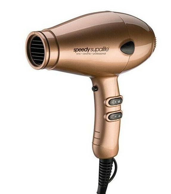 Speedy Supalite Ionic Ceramic Proffesional Hairdryer Gold 2200 watt - Australian Salon Discounters