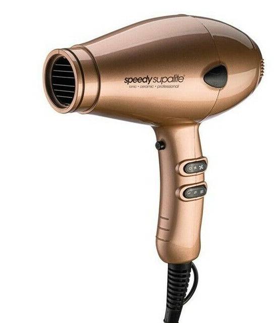Speedy Supalite Ionic Ceramic Proffesional Hairdryer Gold 2200 watt - Australian Salon Discounters