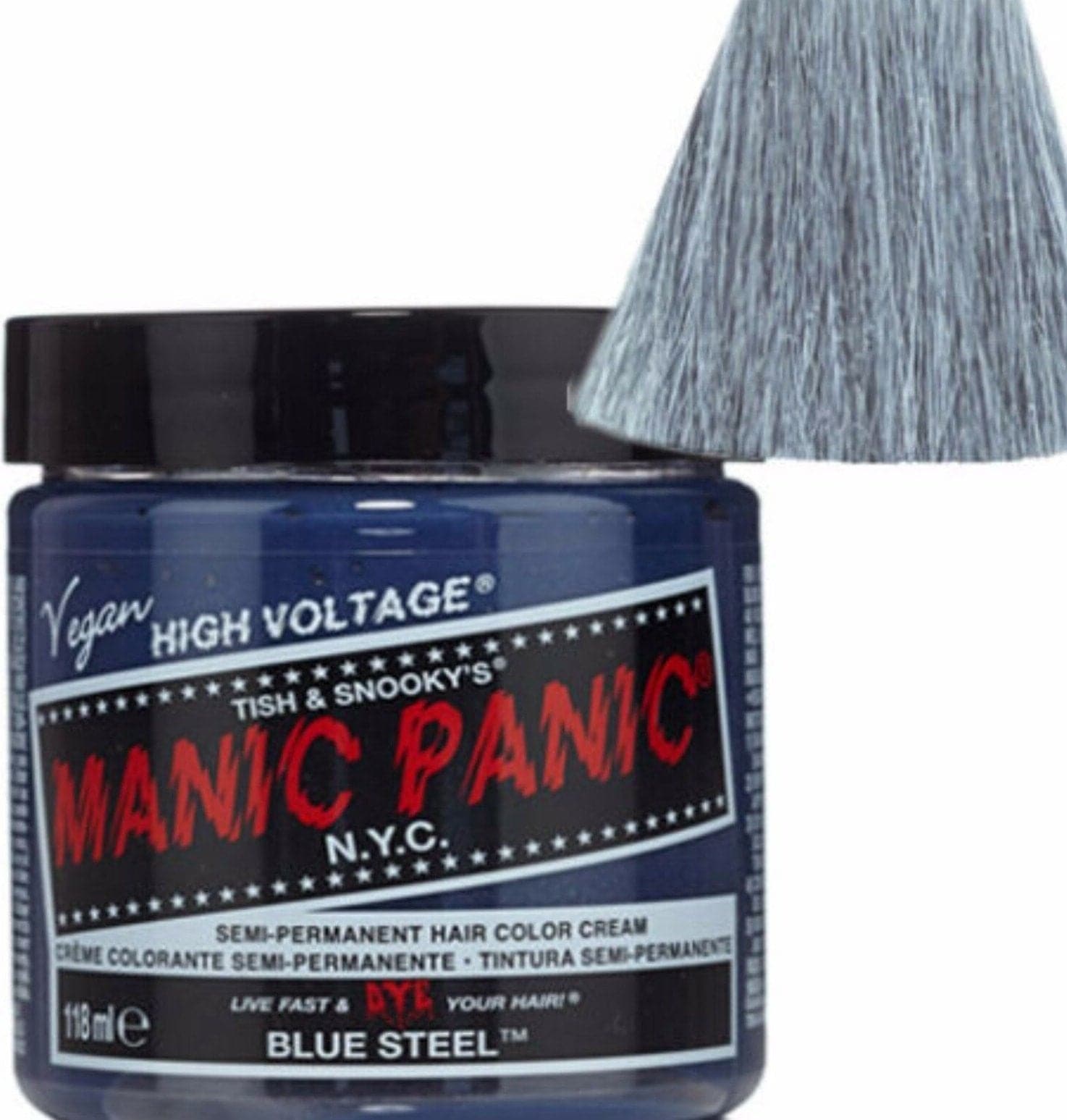 MANIC PANIC -- Blue Steel -- HAIR DYE  118 ML - Australian Salon Discounters