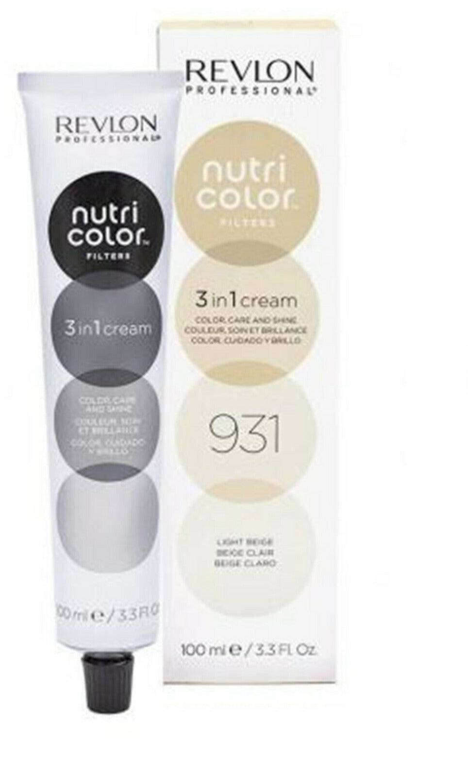 Revlon Professional Nutri Color Creme 3 in 1 Cream #931 Light Beige 100ml - Australian Salon Discounters