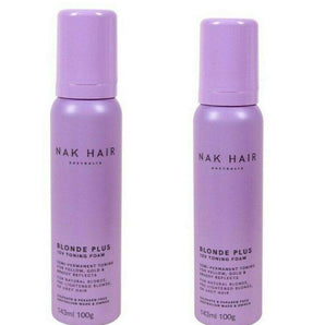 Nak Blonde Plus 10v Toning Foam 100g Duo Pack - On Line Hair Depot