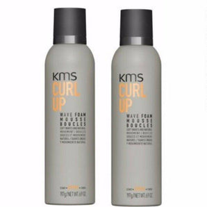 KMS Curl up Wave foam  2 x 197gm - On Line Hair Depot