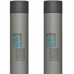 KMS Hair Stay Working Hairspray 300ml X 2 - On Line Hair Depot