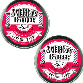 American Barber Styling Paste 100ml Duo Pack (2 x 100ml) - Australian Salon Discounters