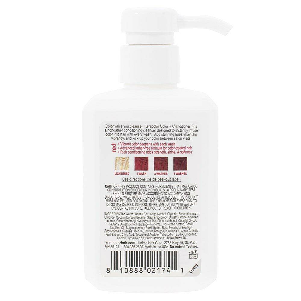 Keracolor Color Clenditioner Colour Shampoo Red 355ml - On Line Hair Depot