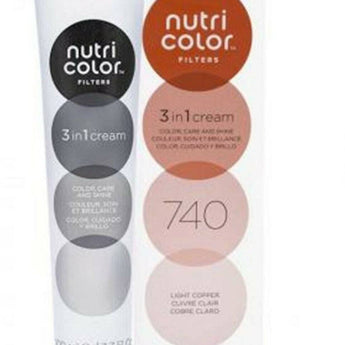 Revlon Professional Nutri Color Creme 3 in 1 Cream #740 Pale Light Copper 100ml - Australian Salon Discounters