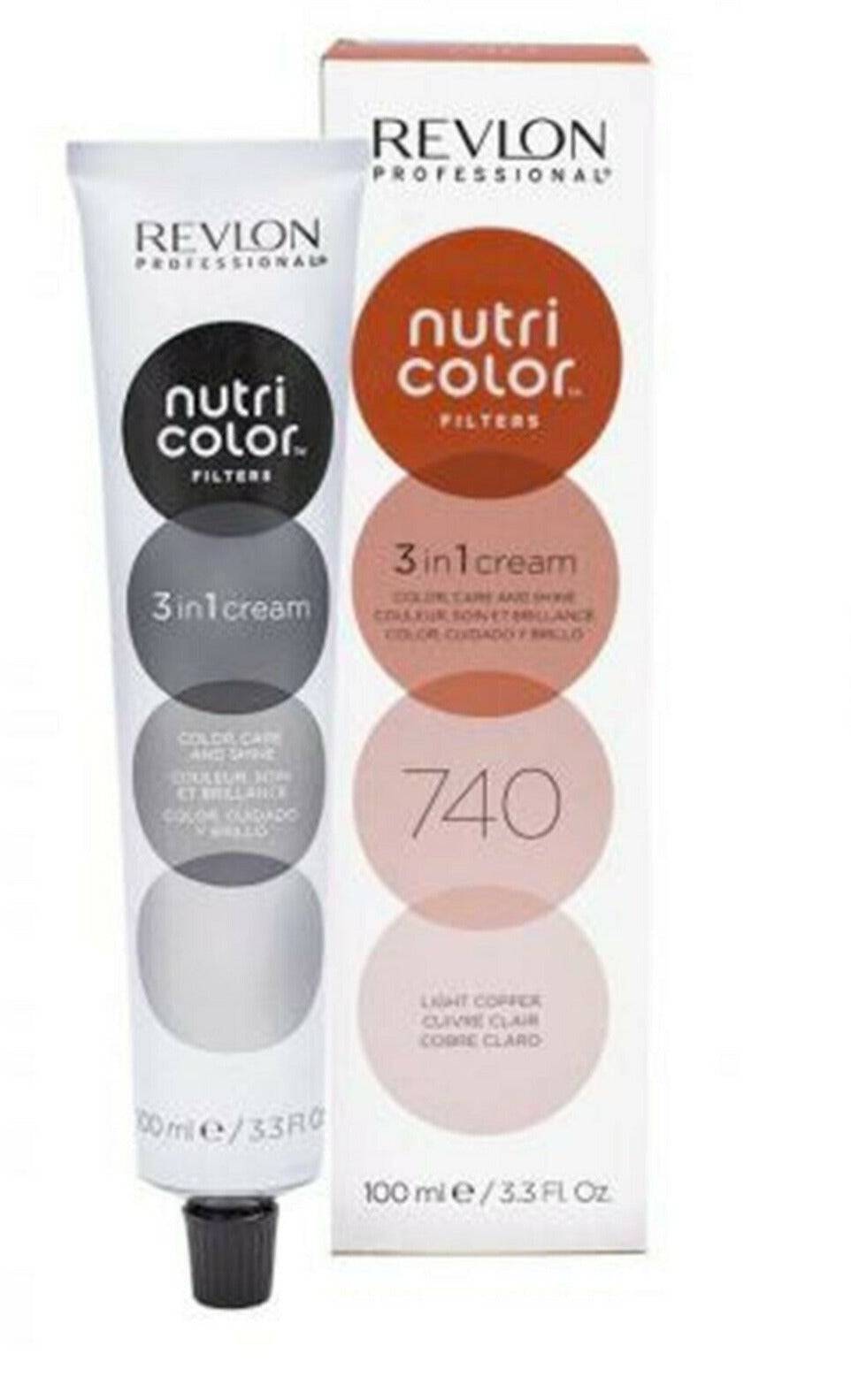 Revlon Professional Nutri Color Creme 3 in 1 Cream #740 Pale Light Copper 100ml - Australian Salon Discounters
