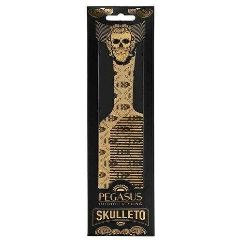 Pegasus Skulleto 514A Flattopper Barber Comb Gold Hairdressing Barber - Australian Salon Discounters