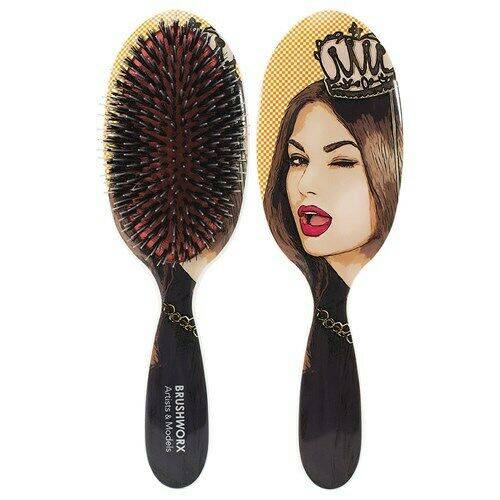 Brushworx Artists and Models Oval Cushion Hair Brush - Queen of High Maintenance - Australian Salon Discounters