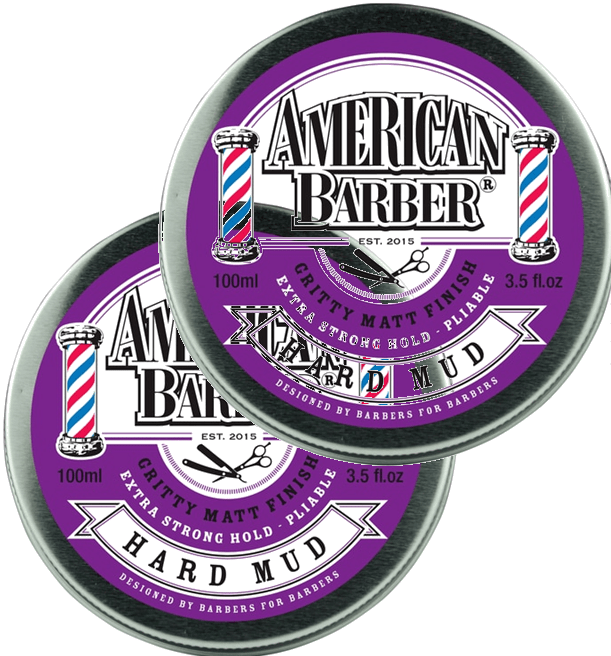 American Barber Hard Mud Wax 100ml Duo Pack ( 2 x 100ml ) - Australian Salon Discounters